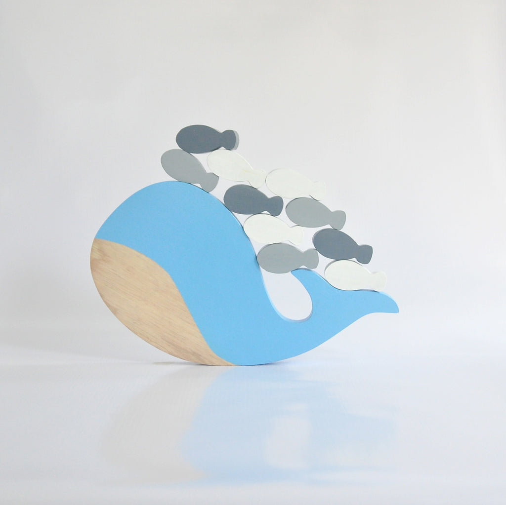Wooden Balance Toy Whale 