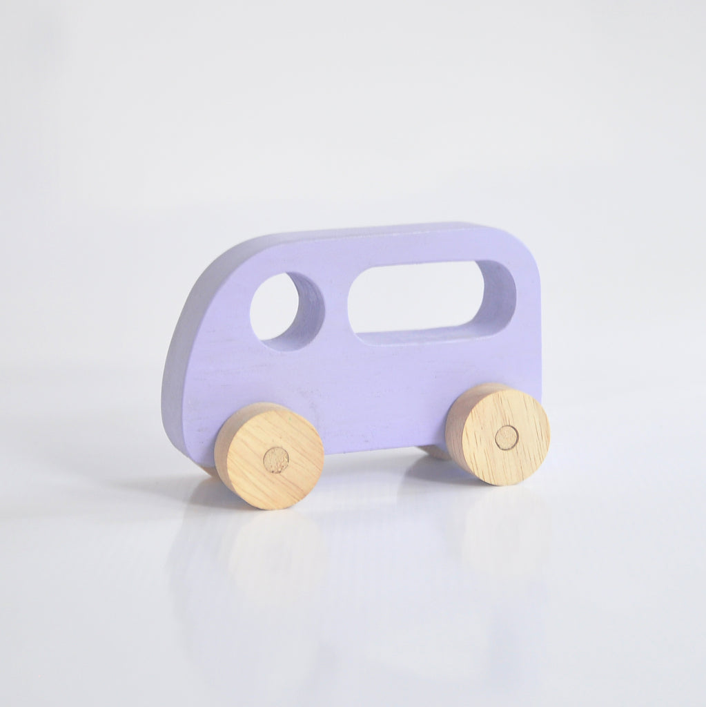 Wooden Toy Van -Purple