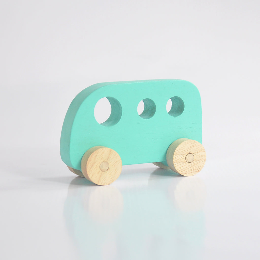 Wooden toy Van - green