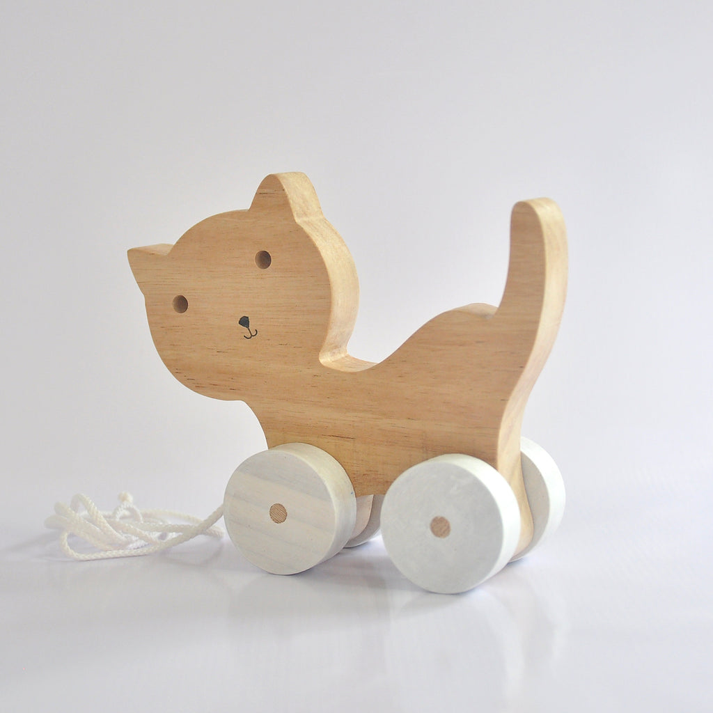 Cat Wooden Pull Toy