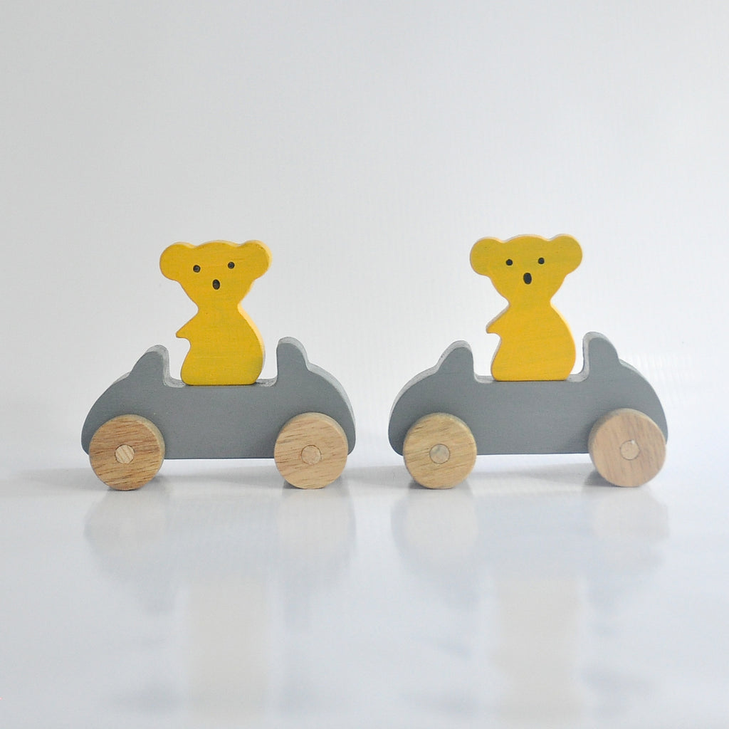 Wooden animal cars