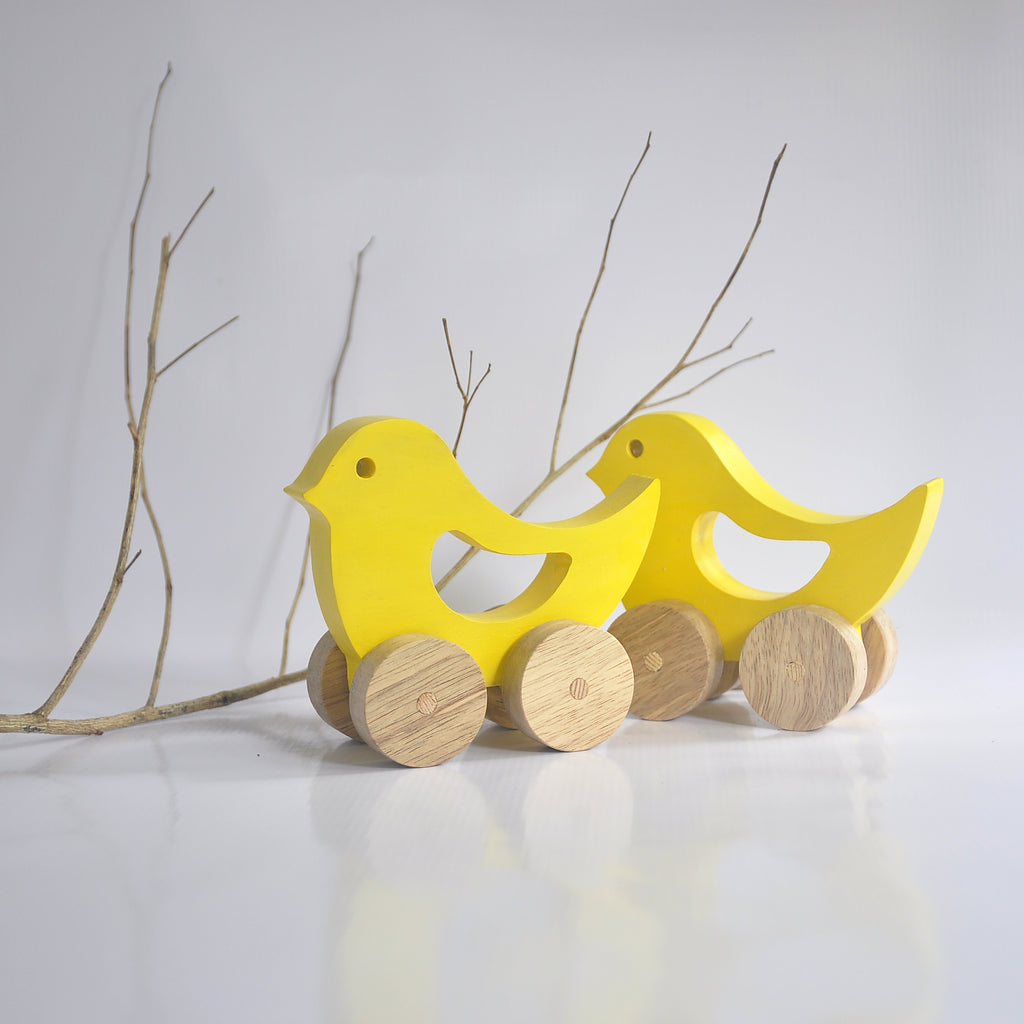 Wooden Push Toy Birds