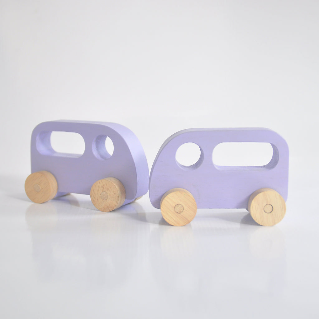 Wooden Toy Van -Purple