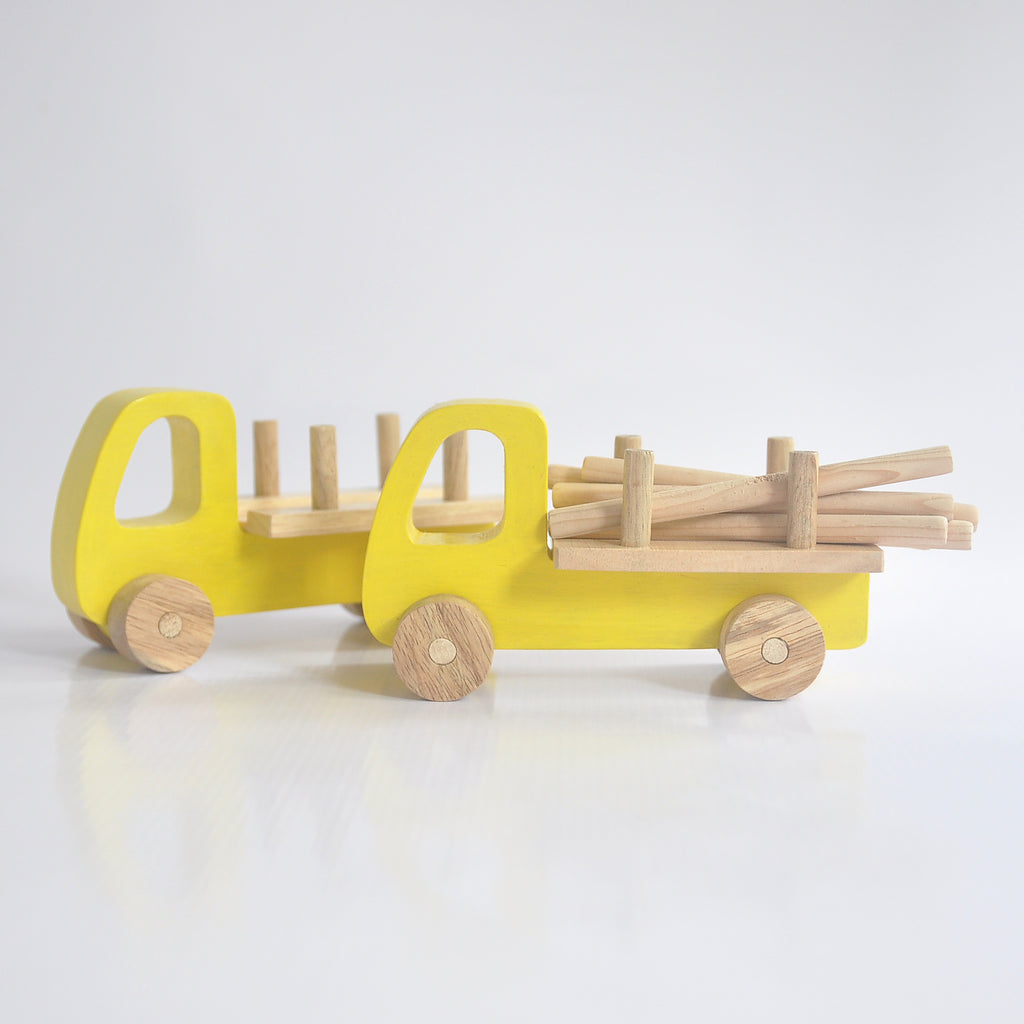 Wooden Toy Truck with logs