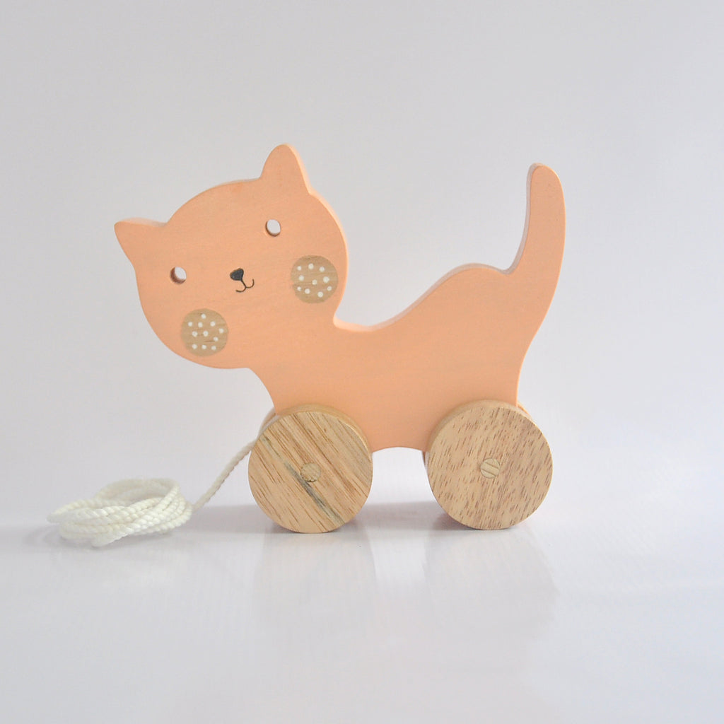 Cat wooden Pull Toy 