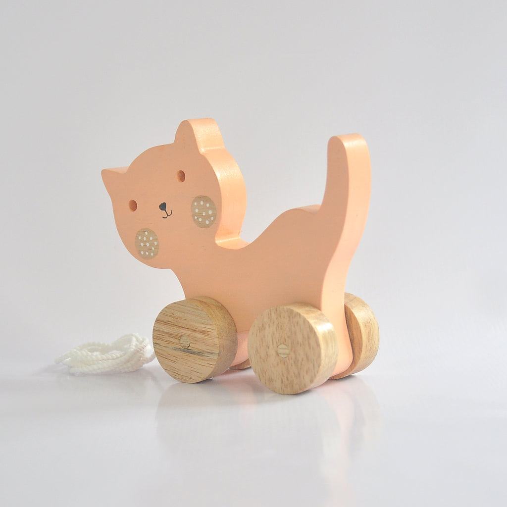 Cat wooden Pull Toy 