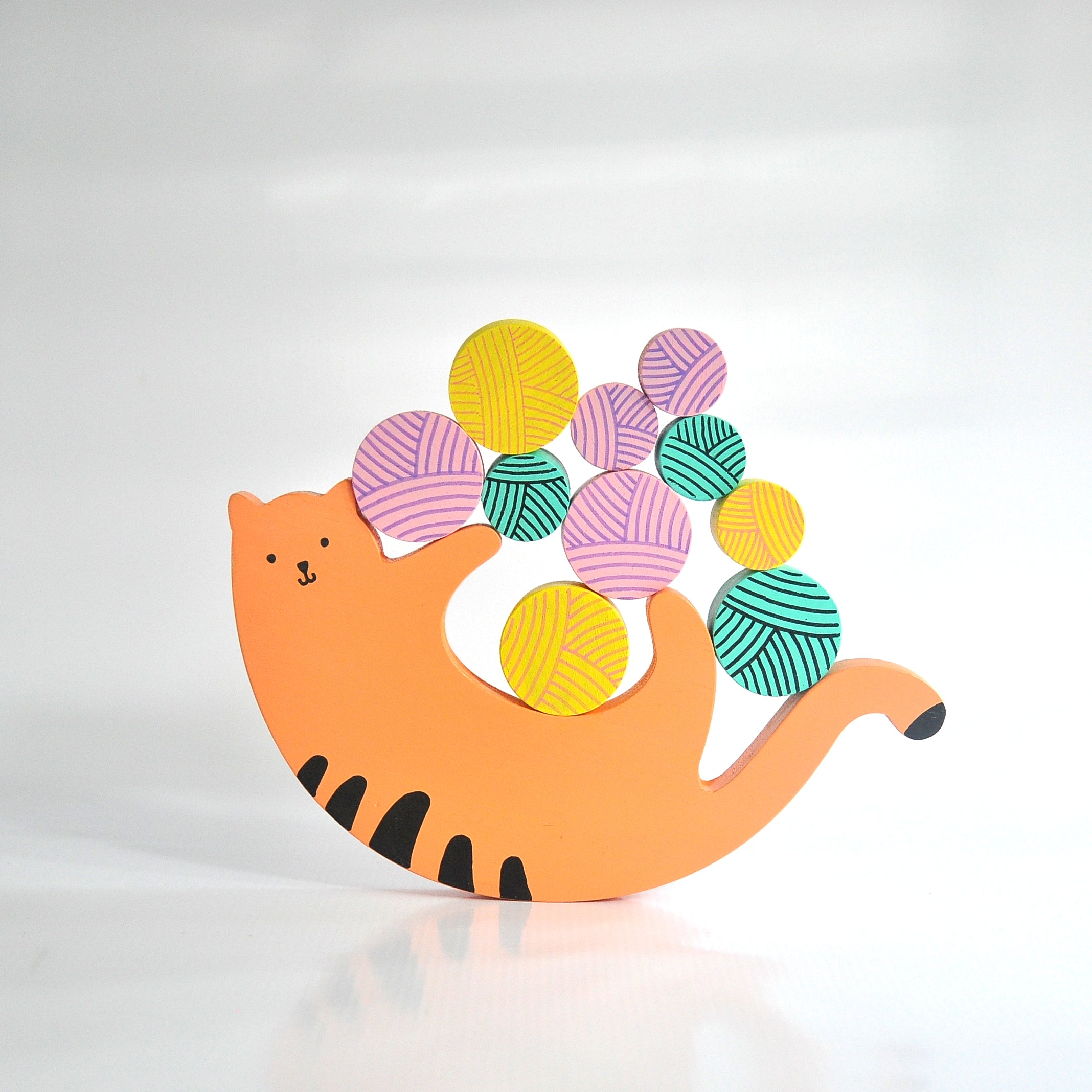 Wooden balance toy - Cat – Oleeto Toys