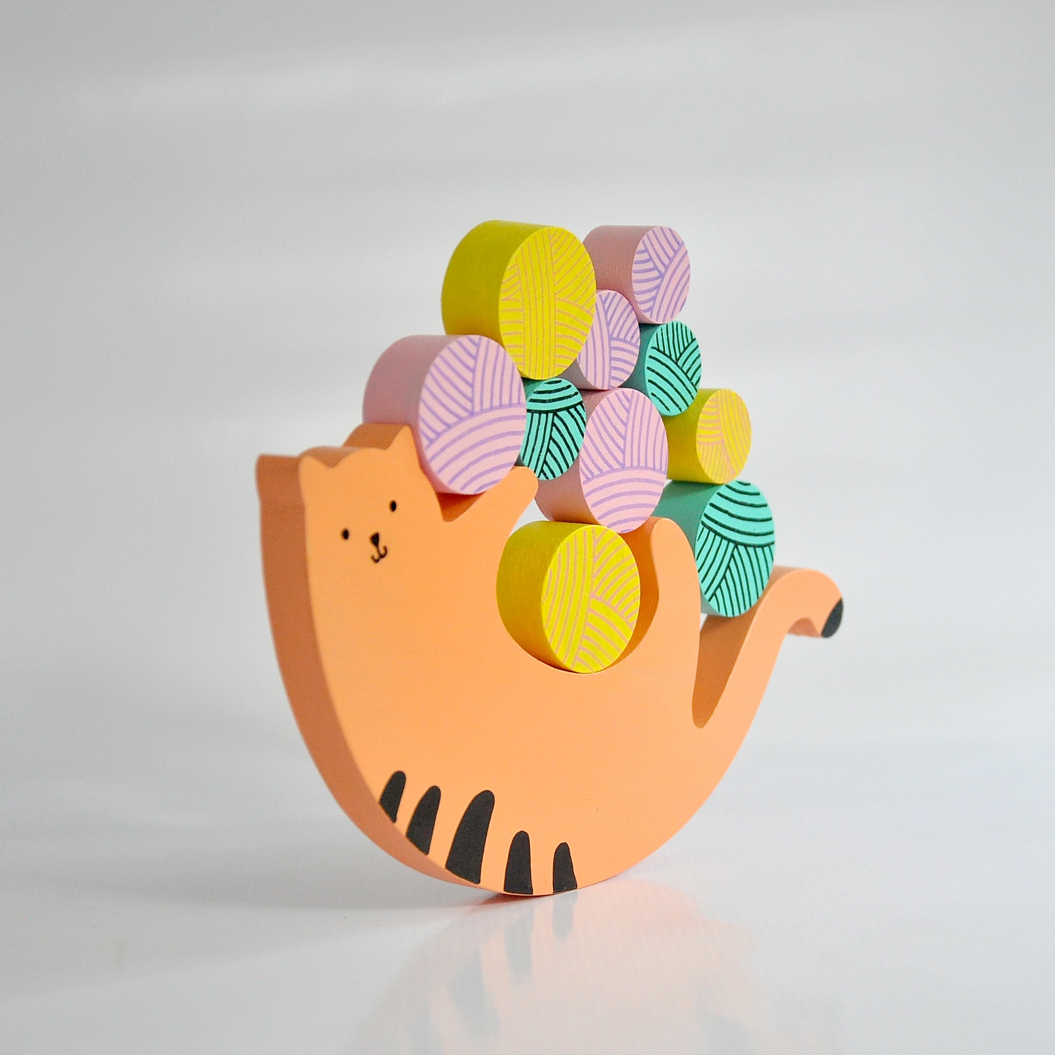 Wooden balance toy - Cat – Oleeto Toys