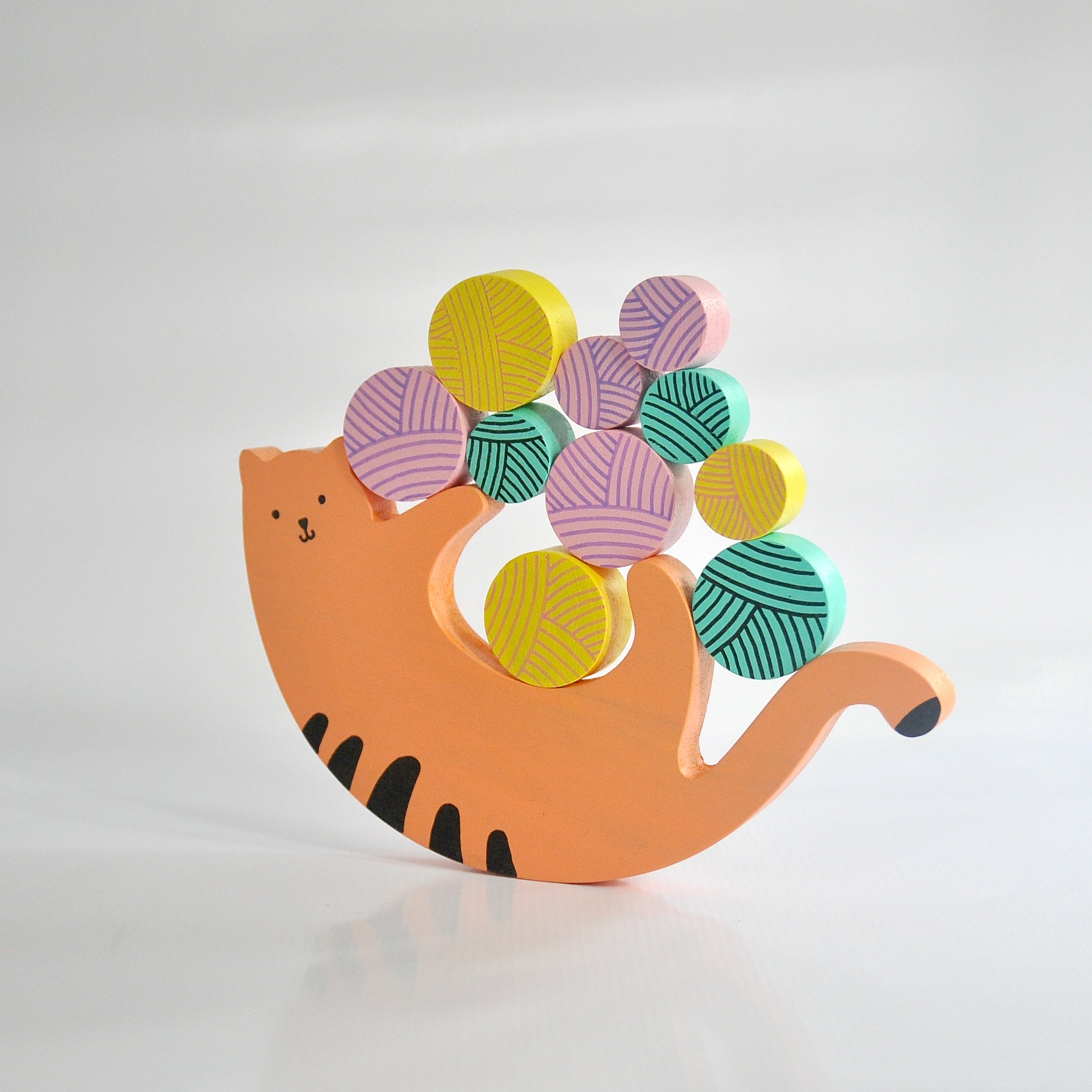 Wooden balance toy - Cat – Oleeto Toys